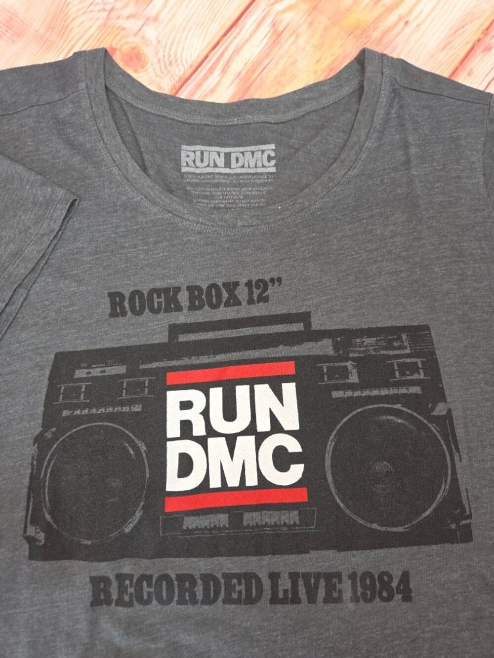 Run DMC Rock Box 12" Graphic T-Shirt Size 4 Recorded Live 1984